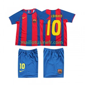 Maillot de Foot FC Barcelone RONALDINHO 10 2004 Domicile Retro - Enfant